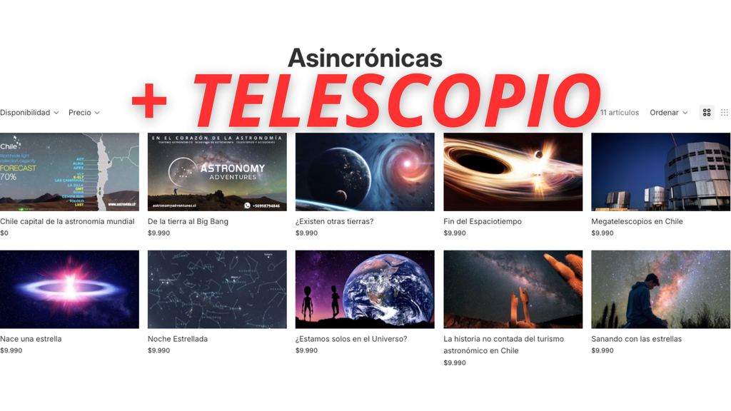 Curso completo + Telescopio (ASINCRÓNICO)
