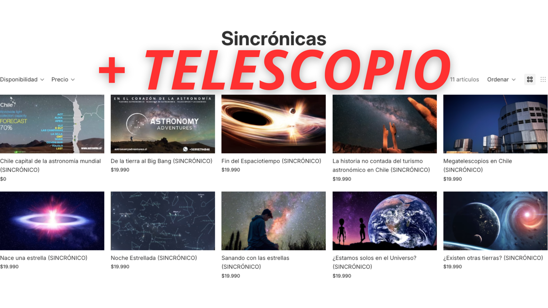 Curso completo + Telescopio (SINCRÓNICO)